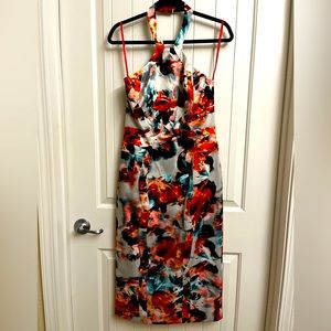 ML Monique Lhuillier Halter MIDI dress.